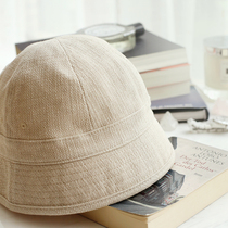 AI Japan organic cotton fisherman hat Cotton hemp texture hand-dyed sunscreen hat Womens summer literary sun hat