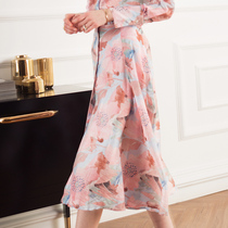 AI2021 spring and summer silk linen skirt designer skirt Mid-length skirt High waist thin leg length