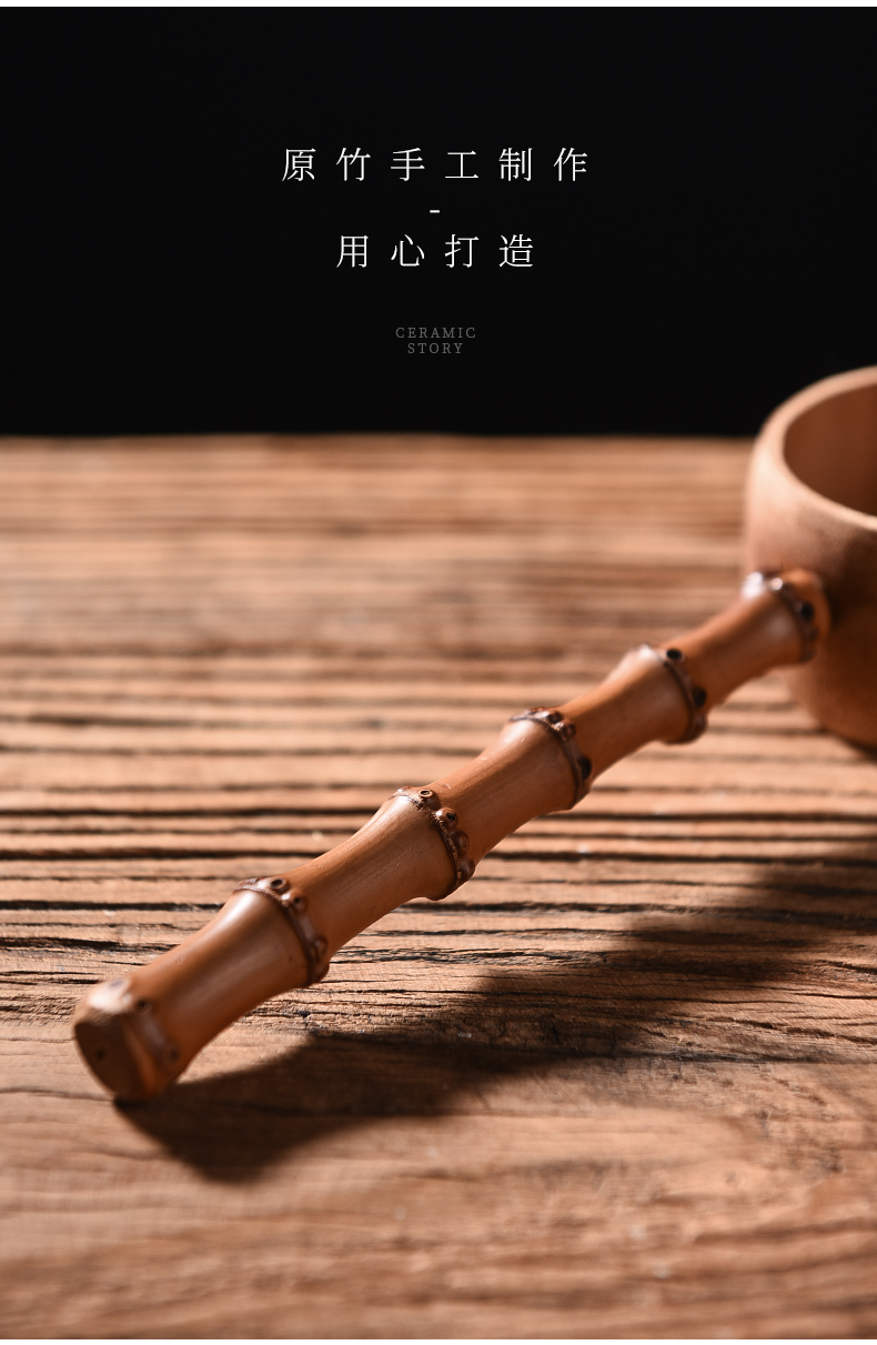 Ceramic stories) creative superfine tea filter an artifact integrated manual tea strainer Japanese bamboo tea net