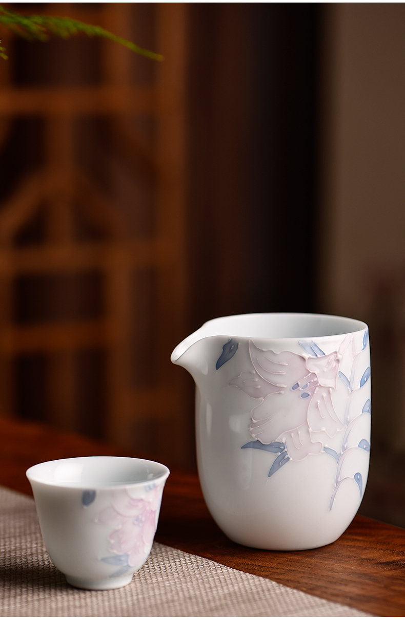 Ceramic fair story cup thickening and filtering cup) suit Japanese kung fu tea tea tea accessories points