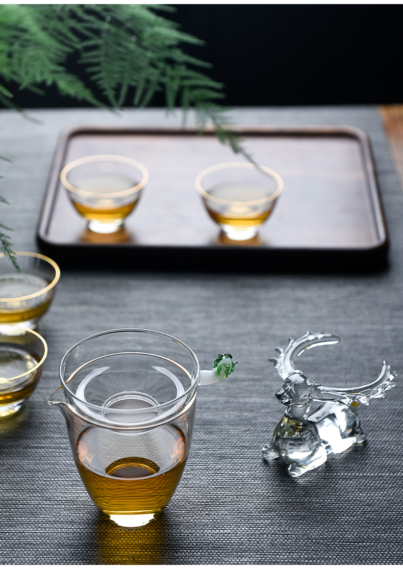 Ceramic slip through creative story glass tea mercifully tea filter an artifact household water separation kung fu tea set accessories