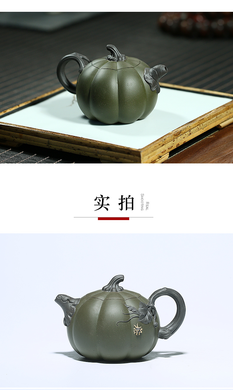 Yixing are it by the manual undressed ore chlorite pumpkin teapot kung fu tea set home outfit