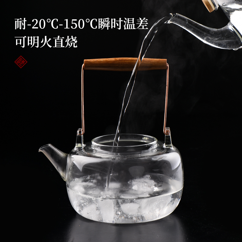 Glass kettle electric TaoLu high - temperature thickening cooking pot tea teapot home cooked tea set