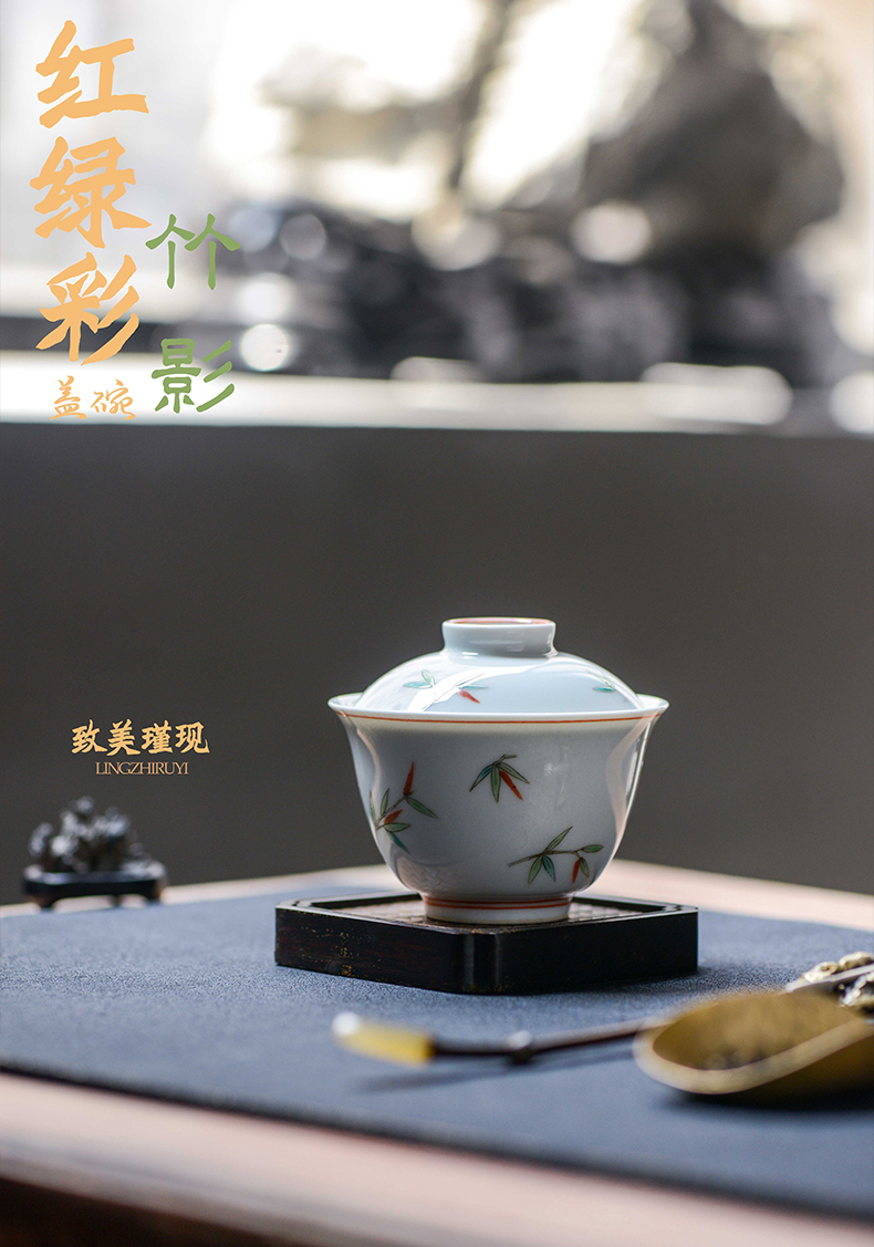 High - end checking hand - made ceramic story town tureen three tureen single jingdezhen pure hand - made tureen