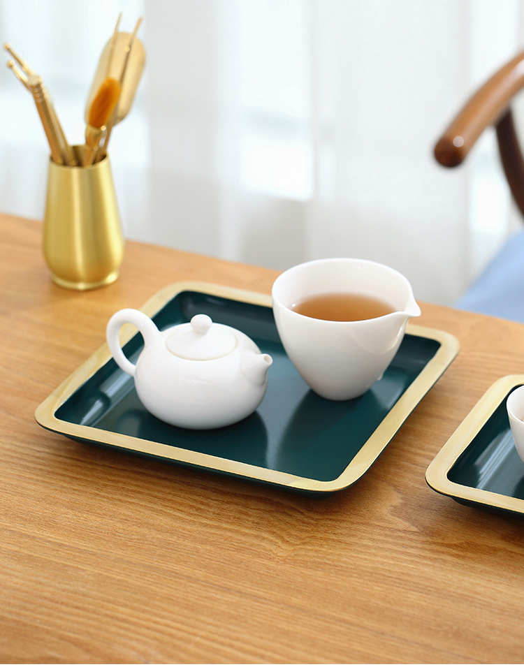 Ceramic story pure copper tray was dry tea tea tray cups one I and contracted with Japanese kung fu tea set