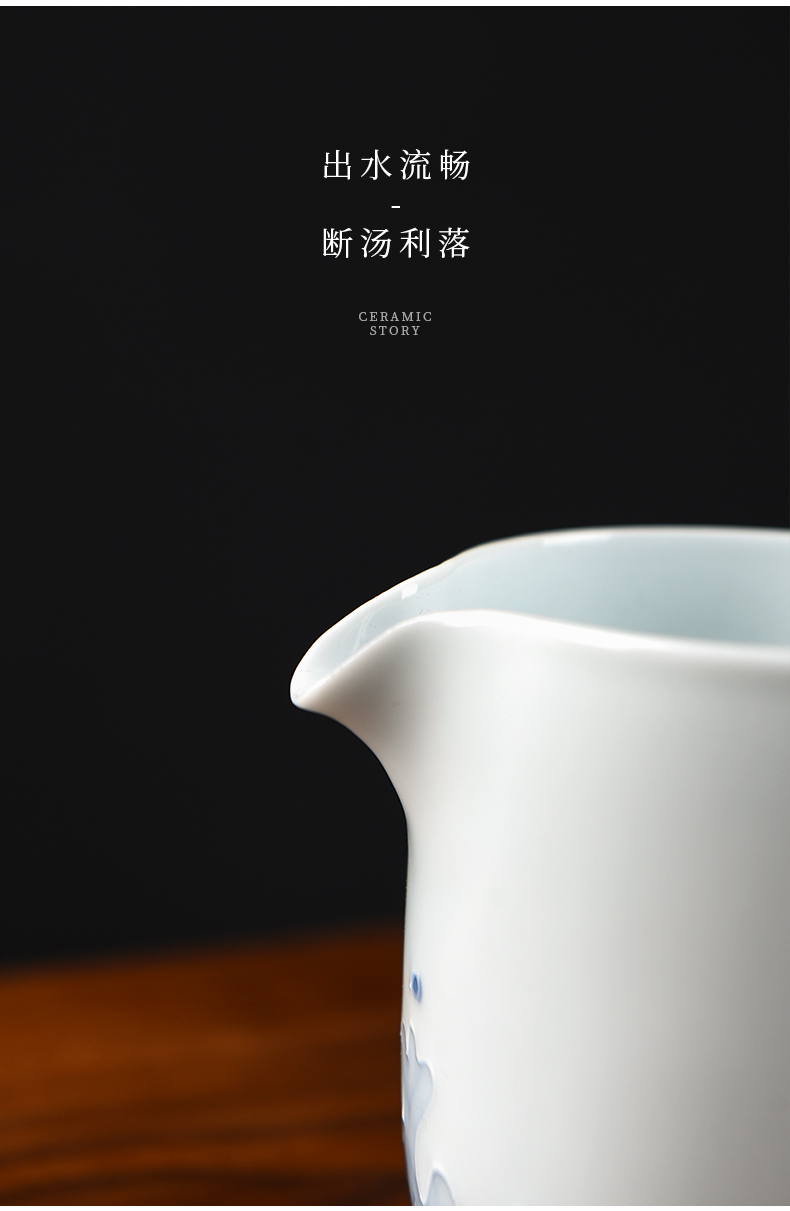 Ceramic fair story waves Japanese cup kung fu tea set with parts points tea ware has contracted tea family tea sea