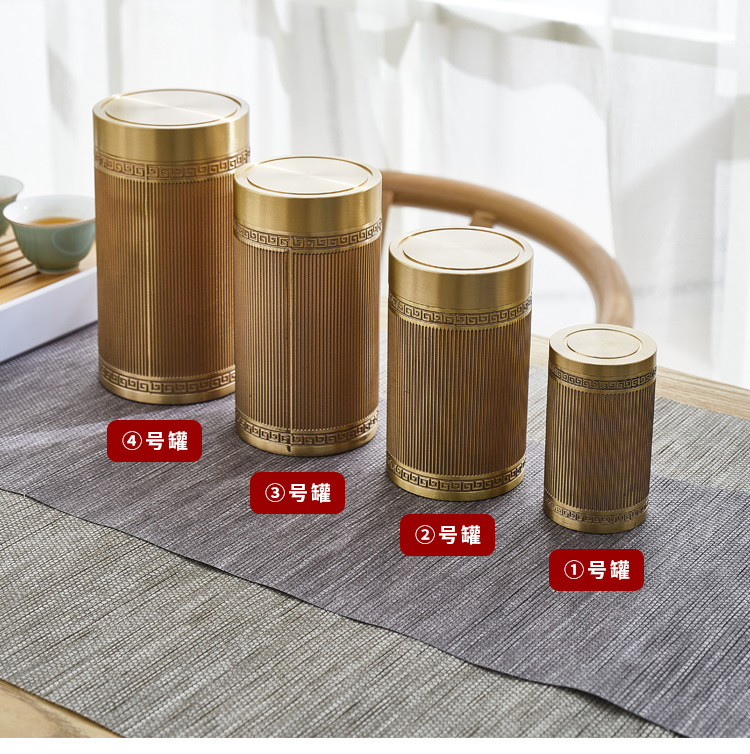 Pure brass ceramic story pu 'er tea pot size seal storage POTS stock POTS kung fu tea accessories