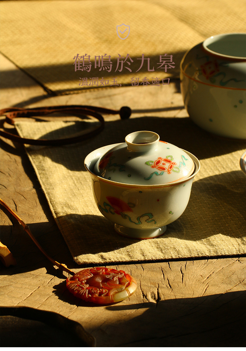 High - end checking hand - made ceramic story town tureen three tureen single sweet grain best tureen