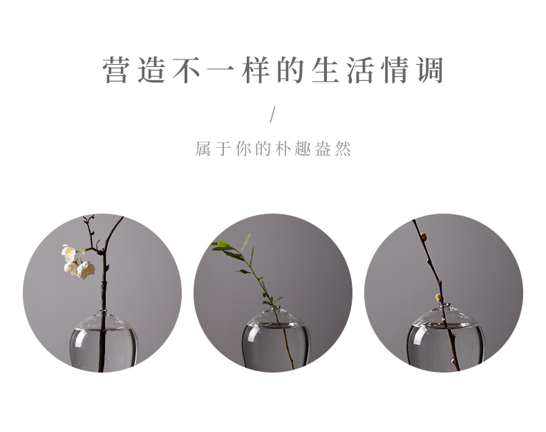 Ceramic Japanese zen story glass vases, flower implement flower arranging mei bottles of water to raise adornment kung fu tea tea accessories