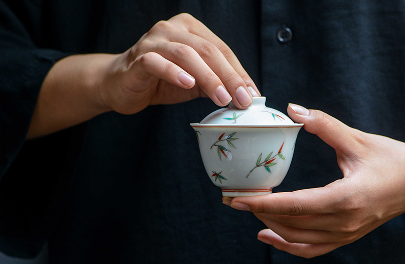 High - end checking hand - made ceramic story town tureen three tureen single jingdezhen pure hand - made tureen