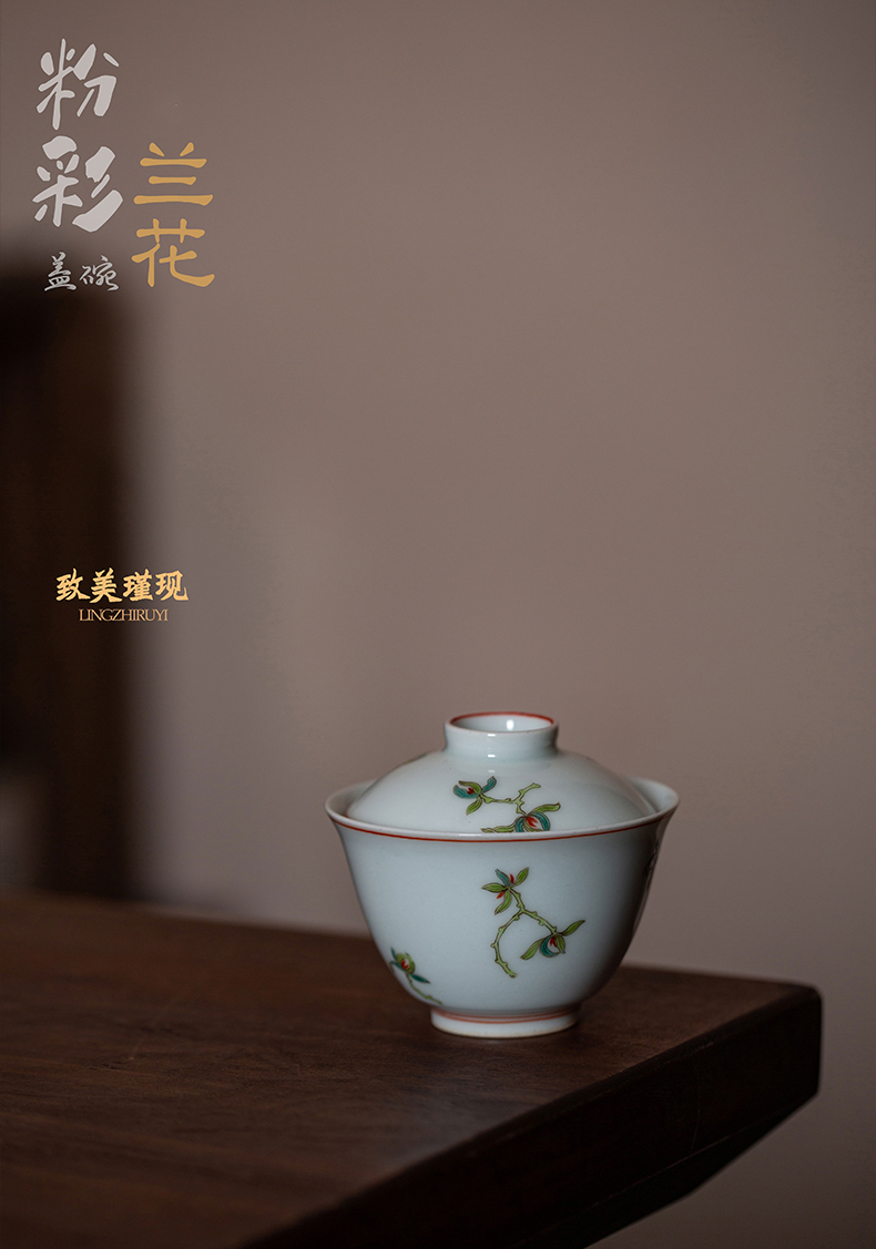 High - end checking hand - made ceramic story town tureen three tureen single jingdezhen pure hand - made tureen