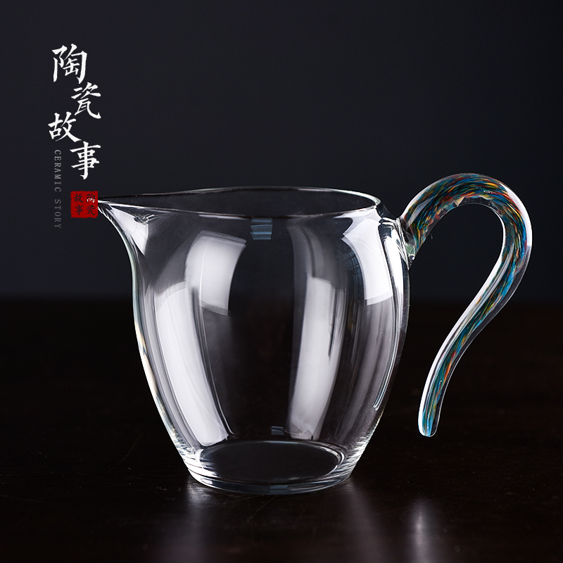 Ceramic fair story glass cup upset manual upscale portion of heat - resistant and cup of tea) kung fu tea accessories