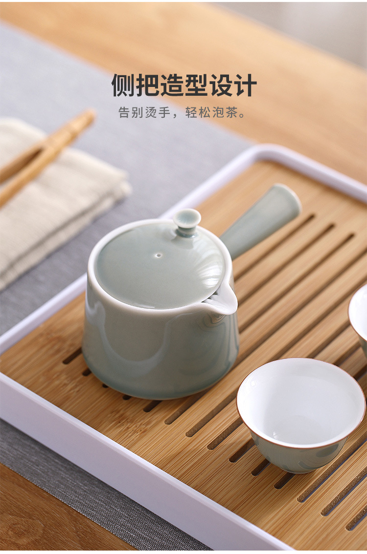 Kung fu tea set ceramic story home sitting room tea Japanese tea set a small set of simple dry tea cups dish