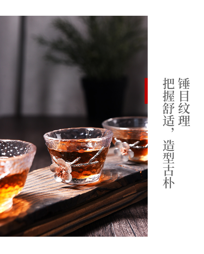 Ceramic story Japanese small hammer glass tea cup masters cup single CPU kung fu tea set hat to curium tin sample tea cup