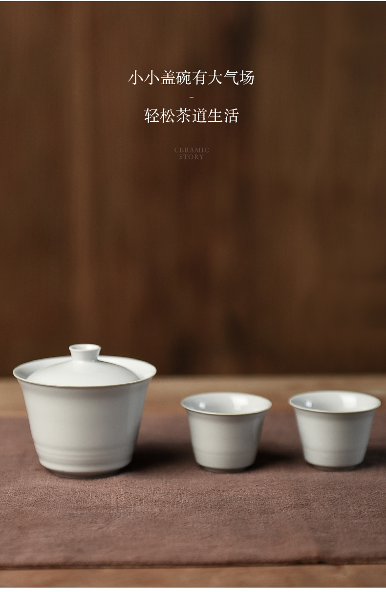 Members of the Japanese tureen single its glaze small tea bowl bowl cups jingdezhen kung fu tea set