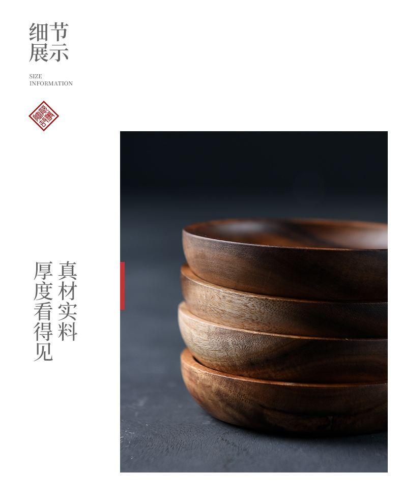 Ceramic story real wood coasters pot pad manual cup insulation pad tea utensils kung fu tea accessories