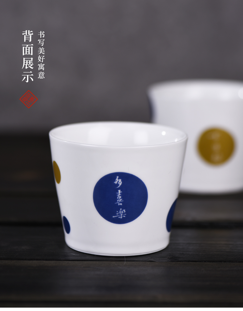 Members of the ceramic glass cup white porcelain lamp that Japanese tea cup pig manually koubei high - capacity masters cup