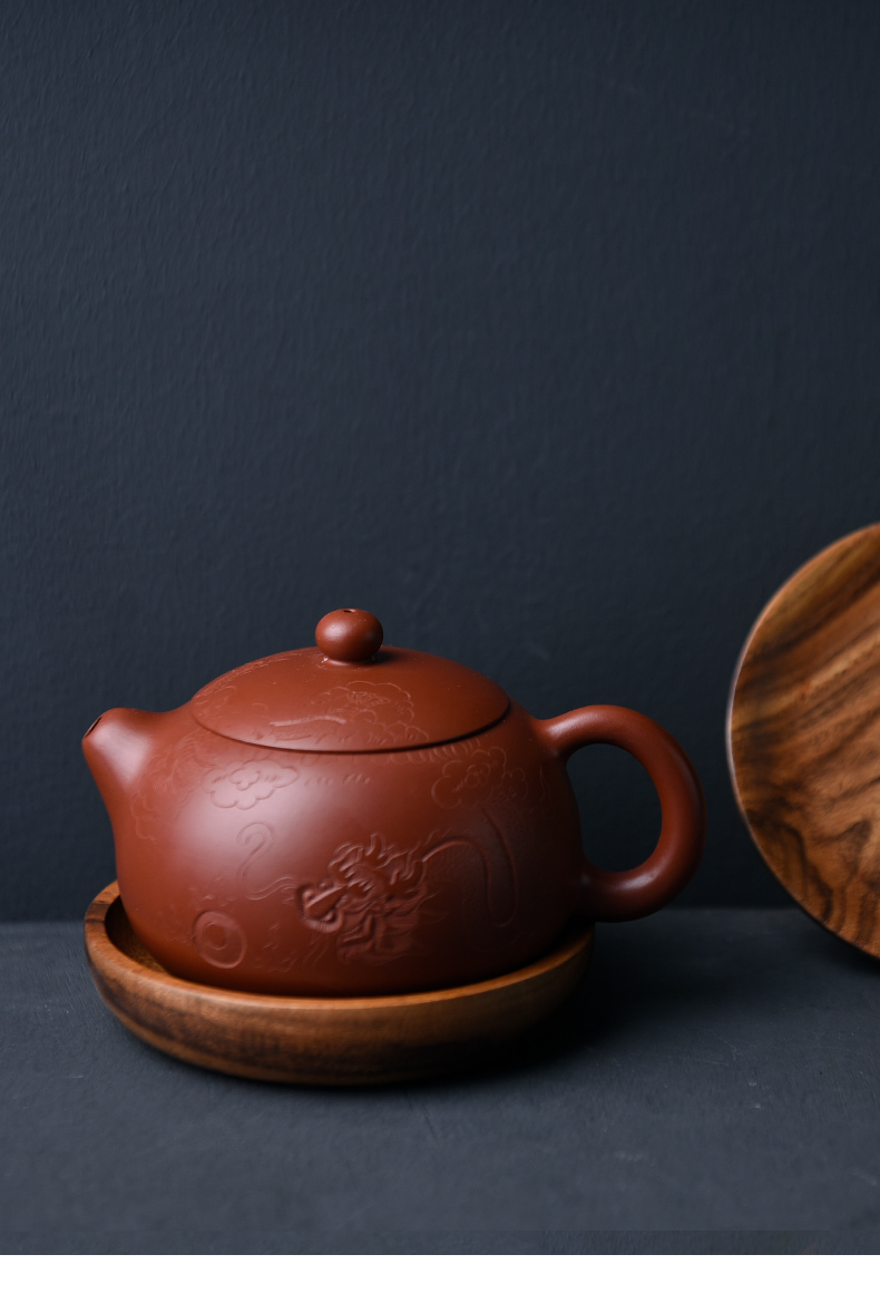 Ceramic story real wood coasters pot pad manual cup insulation pad tea utensils kung fu tea accessories