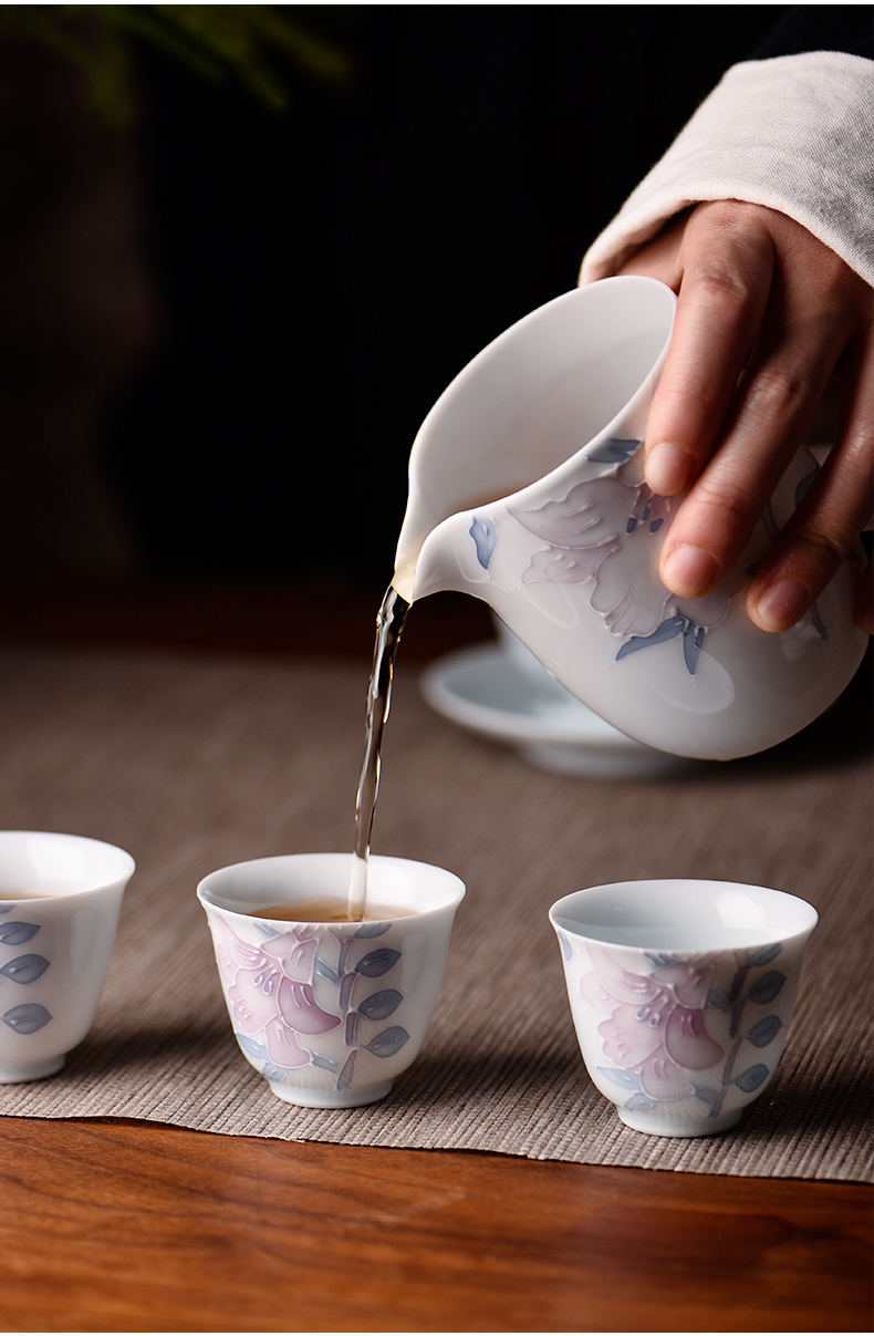 Ceramic fair story cup thickening and filtering cup) suit Japanese kung fu tea tea tea accessories points