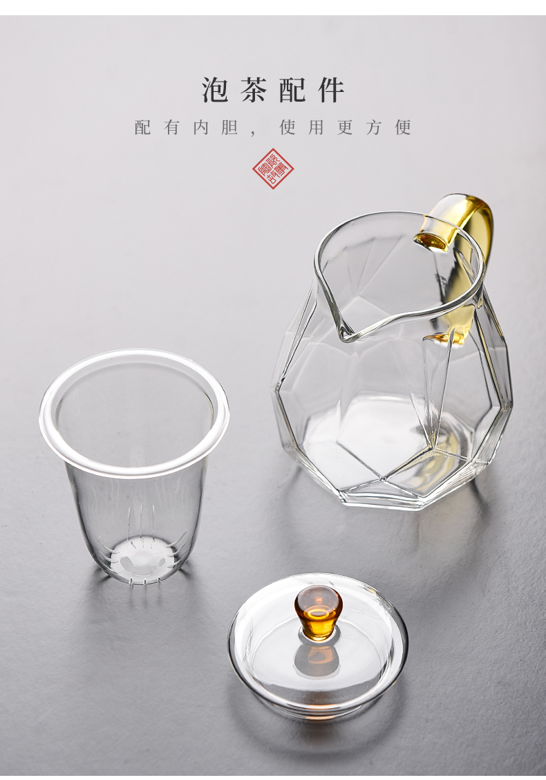 Ceramic story glass teapot tea separation teapot home filtration thickening of black tea tea sets flower pot