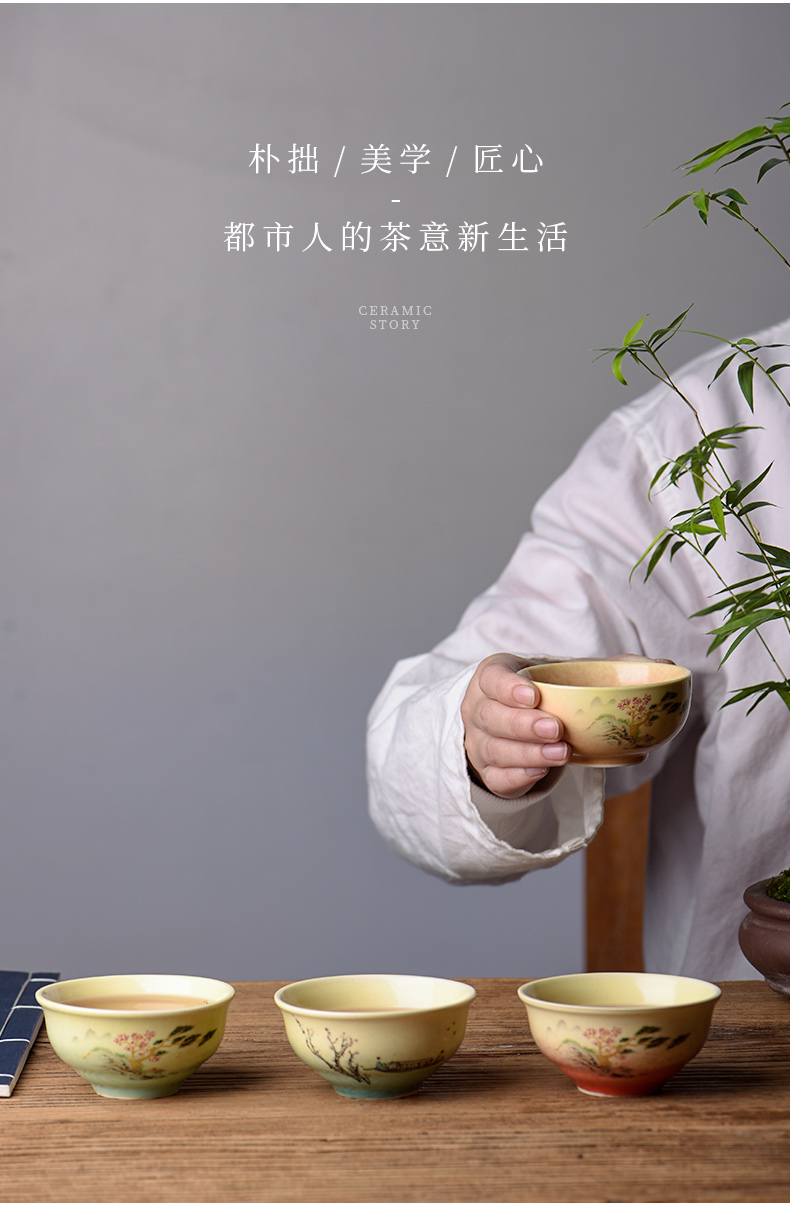 The Story of pottery and porcelain cups for jingdezhen ceramic masters cup Japanese kung fu tea tea set small sample tea cup