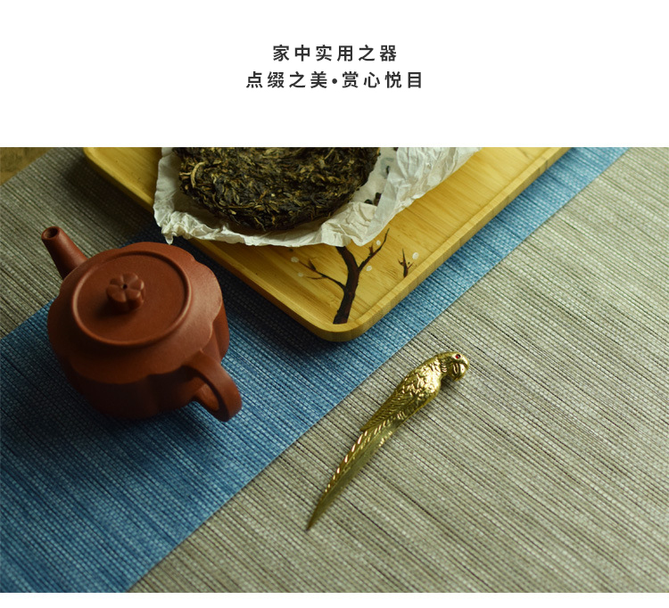 Ceramic story's brass parrot dao pu 'er tea, black tea brick picked tea ChaZhen cone 6 gentleman kung fu tea tea accessories