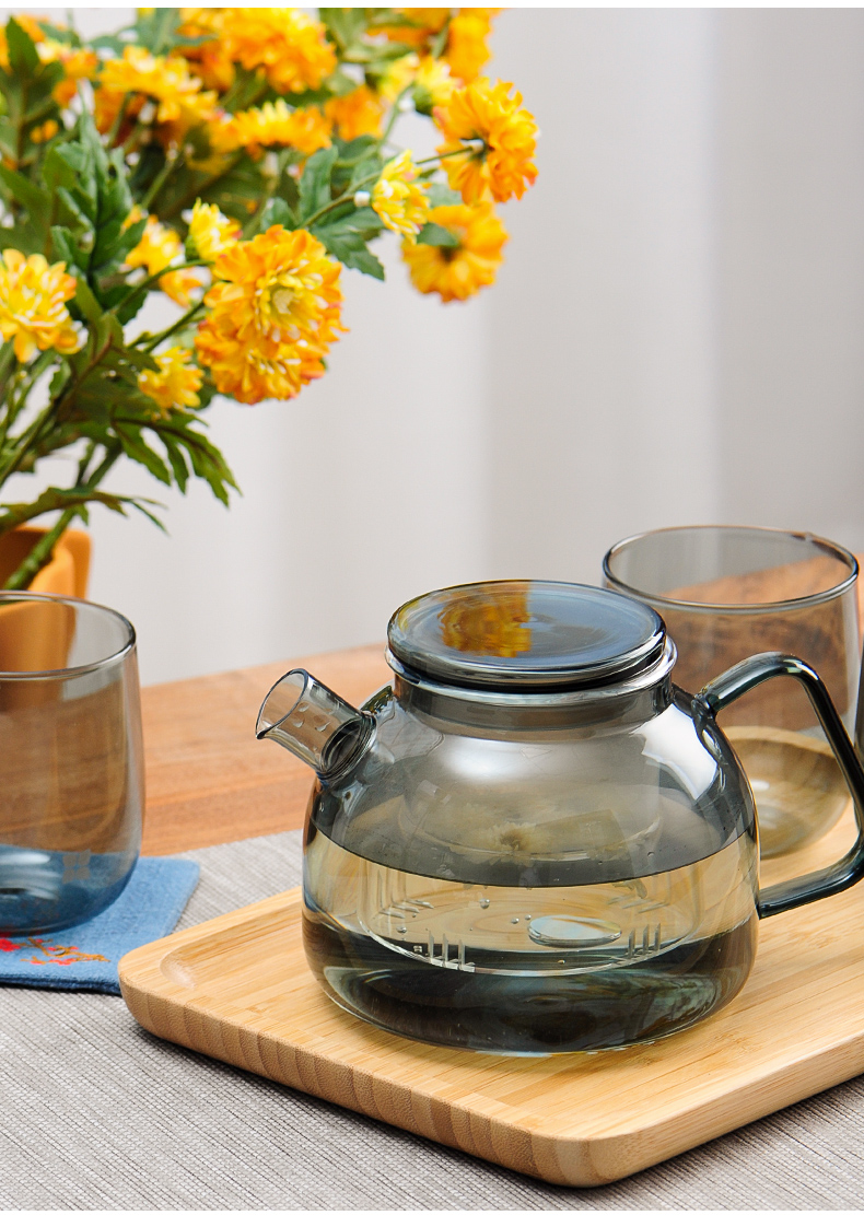 Ceramic fruit tea tea tea set suits for the members of the French based boiled tea tea flower pot heating