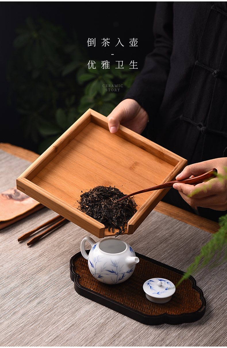 Story of pottery and porcelain tea tray was pu - erh tea points light key-2 luxury contracted kung fu tea tray was modern home sitting room quality bamboo saucer dish