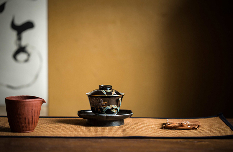 High - end checking hand - made ceramic story town tureen three tureen single jingdezhen pure hand - made tureen