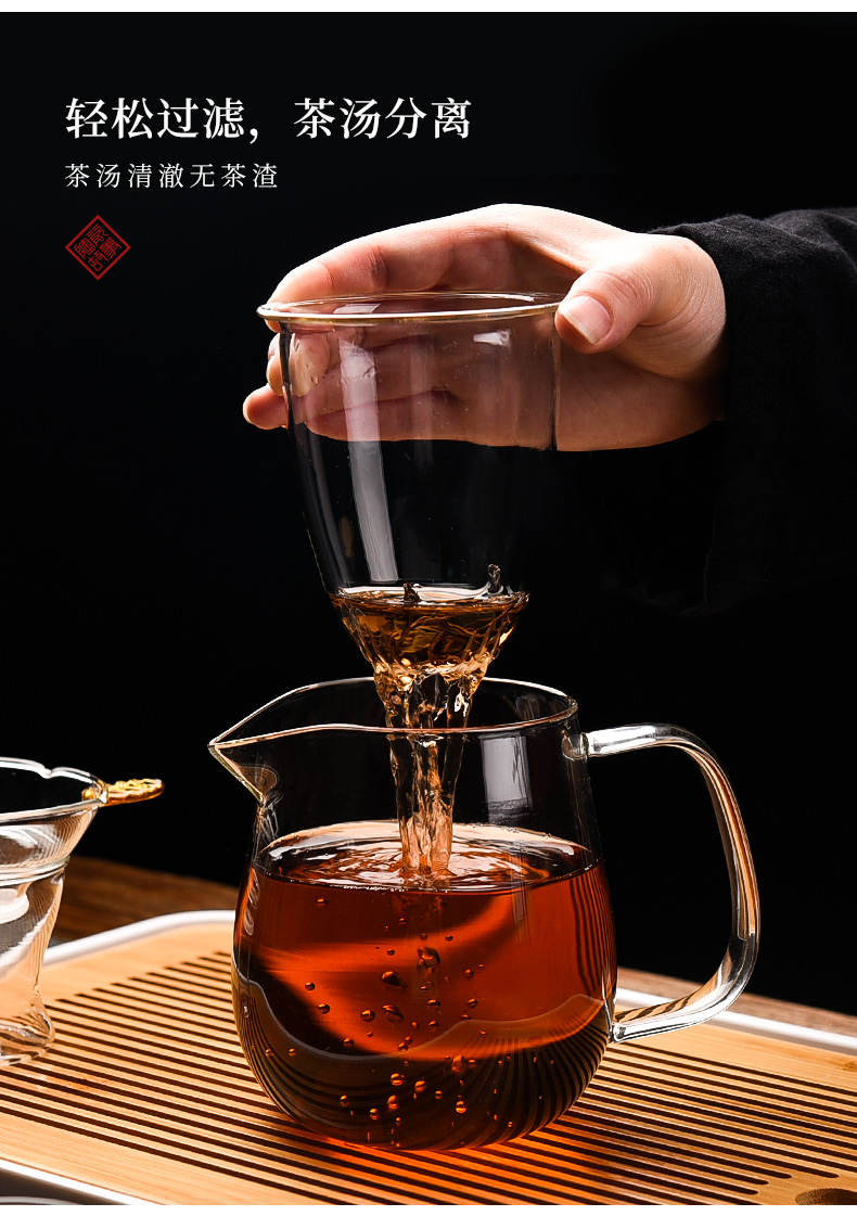 Ceramic story glass teapot suit kung fu tea cup home office contracted sitting room tea tea tray