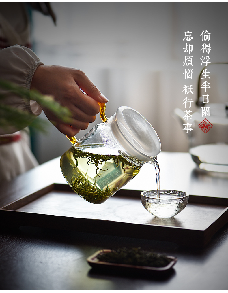 Ceramic fair story crescent glass cup) sets tea one green tea special tea set way points tea filter