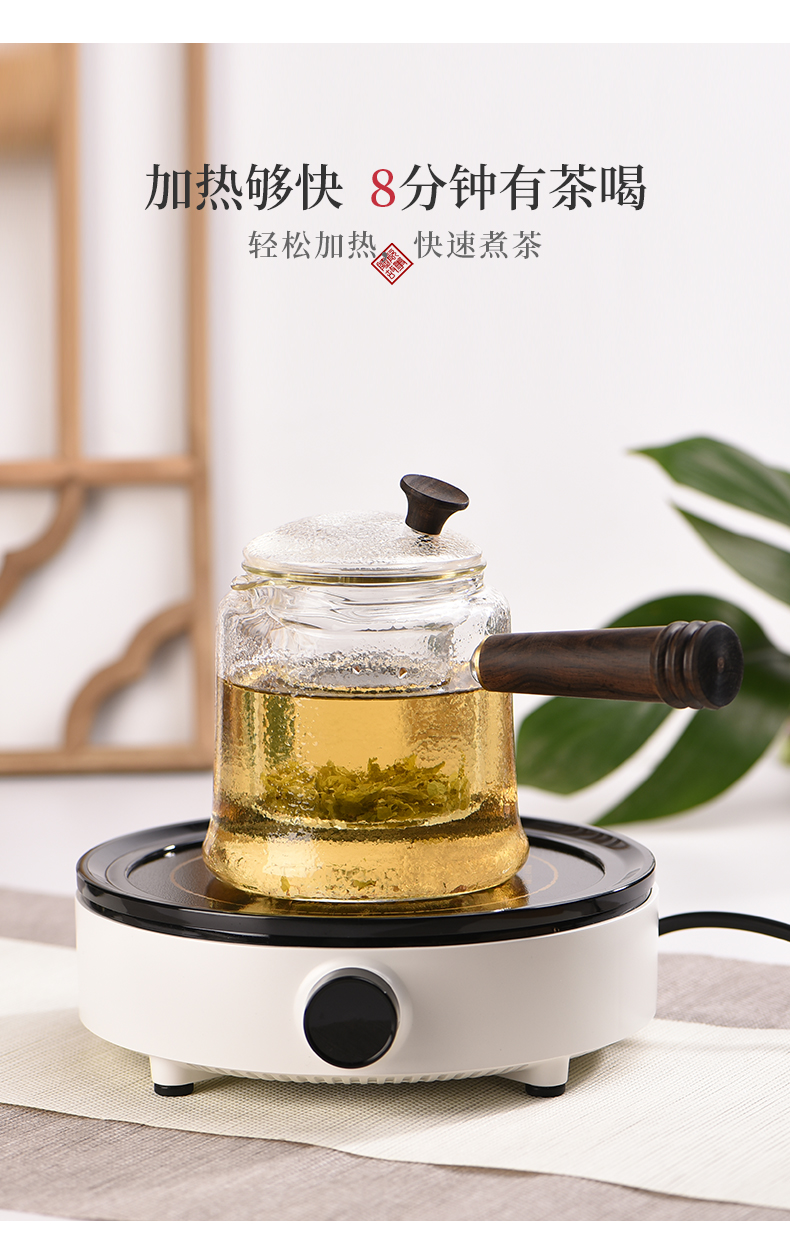 Electric TaoLu boiled tea, steaming pot set with thick glass high - temperature kettle girder pot of kung fu tea tea stove