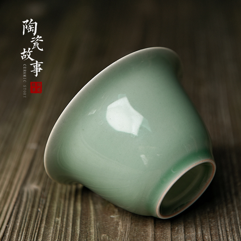 Ceramic three story tureen a single large bowl tea cups tea bowl of kung fu tea set by hand