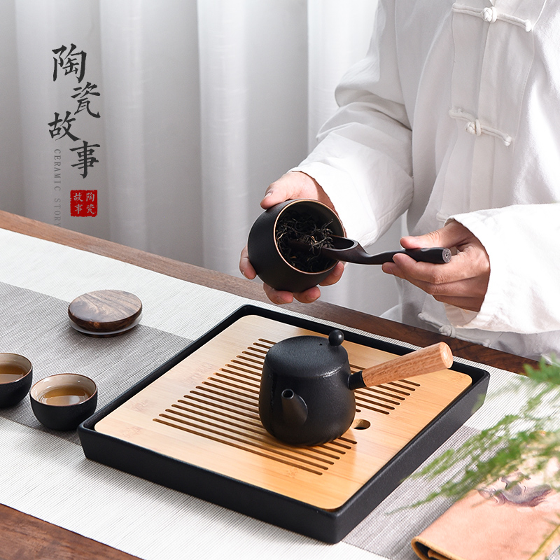The Story of pottery and porcelain tea set home sitting room visitor kung fu tea tea tray was Japanese tea set of gift boxes