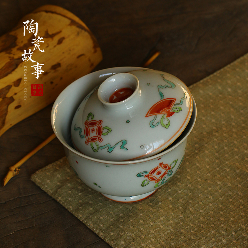 High - end checking hand - made ceramic story town tureen three tureen single sweet grain best tureen