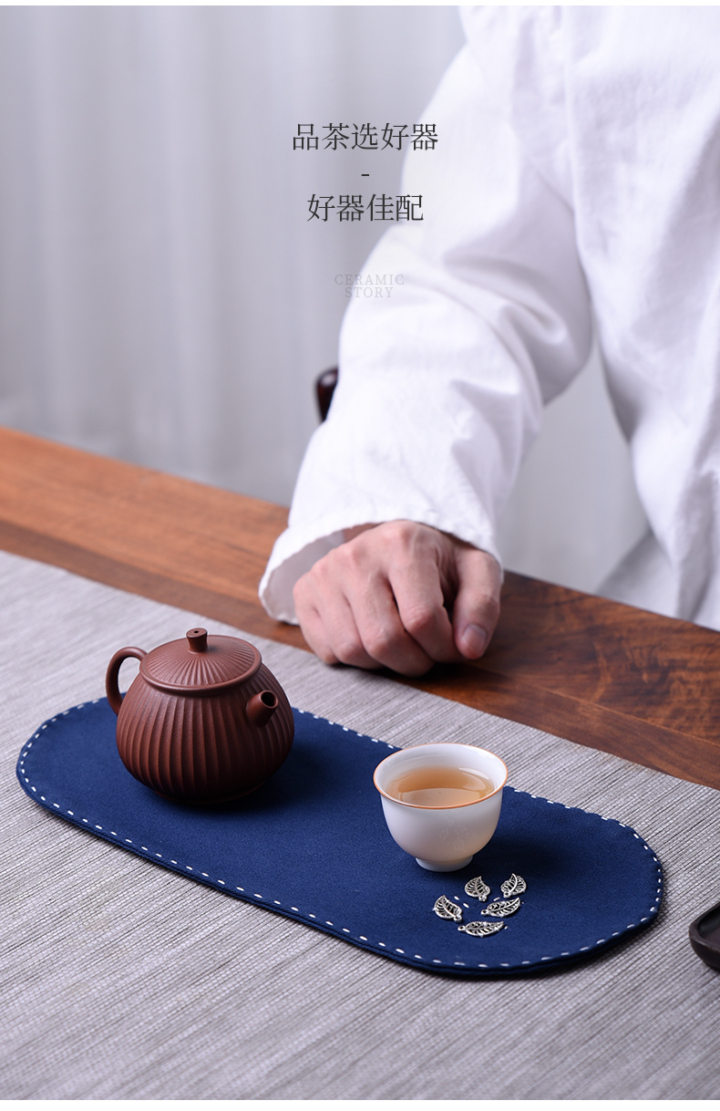 Ceramic story thickening of pure cotton and linen cloth art is small tea towel kung fu tea table accessories zen tea pot cup mat absorbent cloth