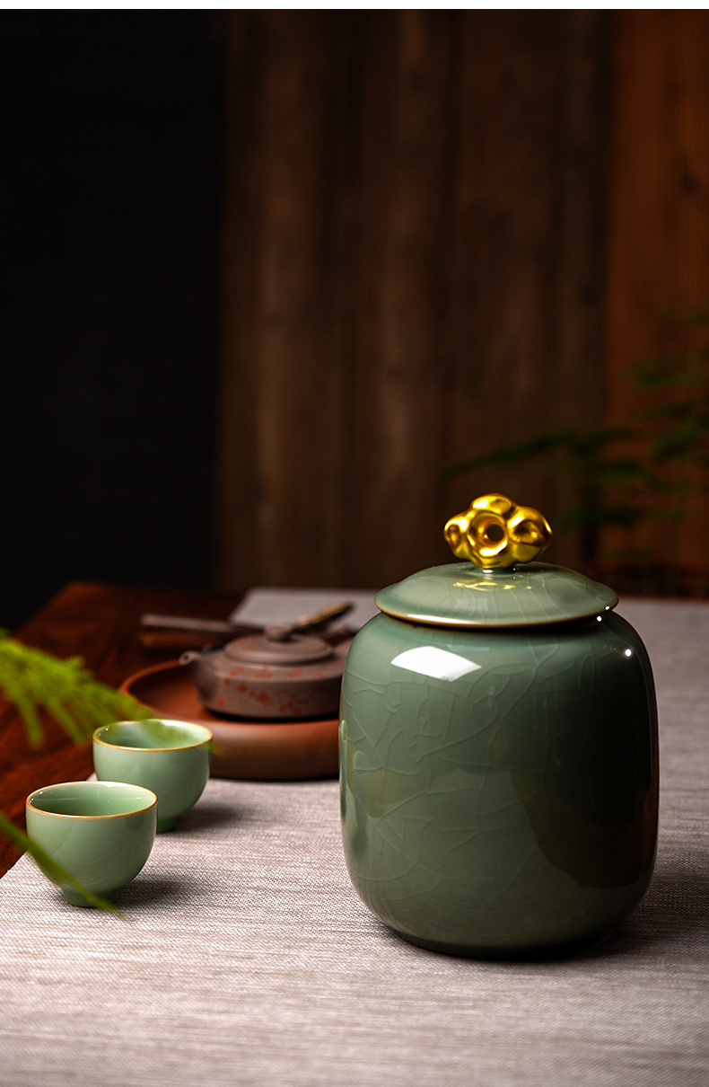 Members of the caddy fixings large ceramic sealed as cans white tea tea storage tanks to wake receives gift boxes