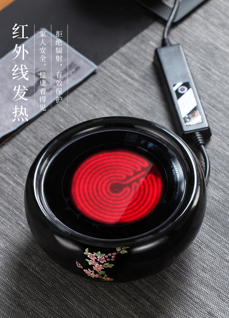 Electric TaoLu boiled tea, small tea accessories.mute household glass pot of iron pot of tea, kungfu tea boiled tea stove