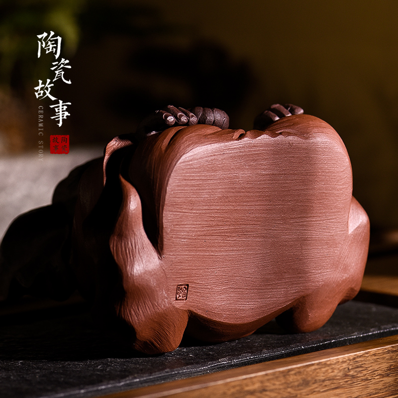 Ceramic story furnishing articles pet boutique high - end violet arenaceous tea and tea tea tea set take up the put down like a god