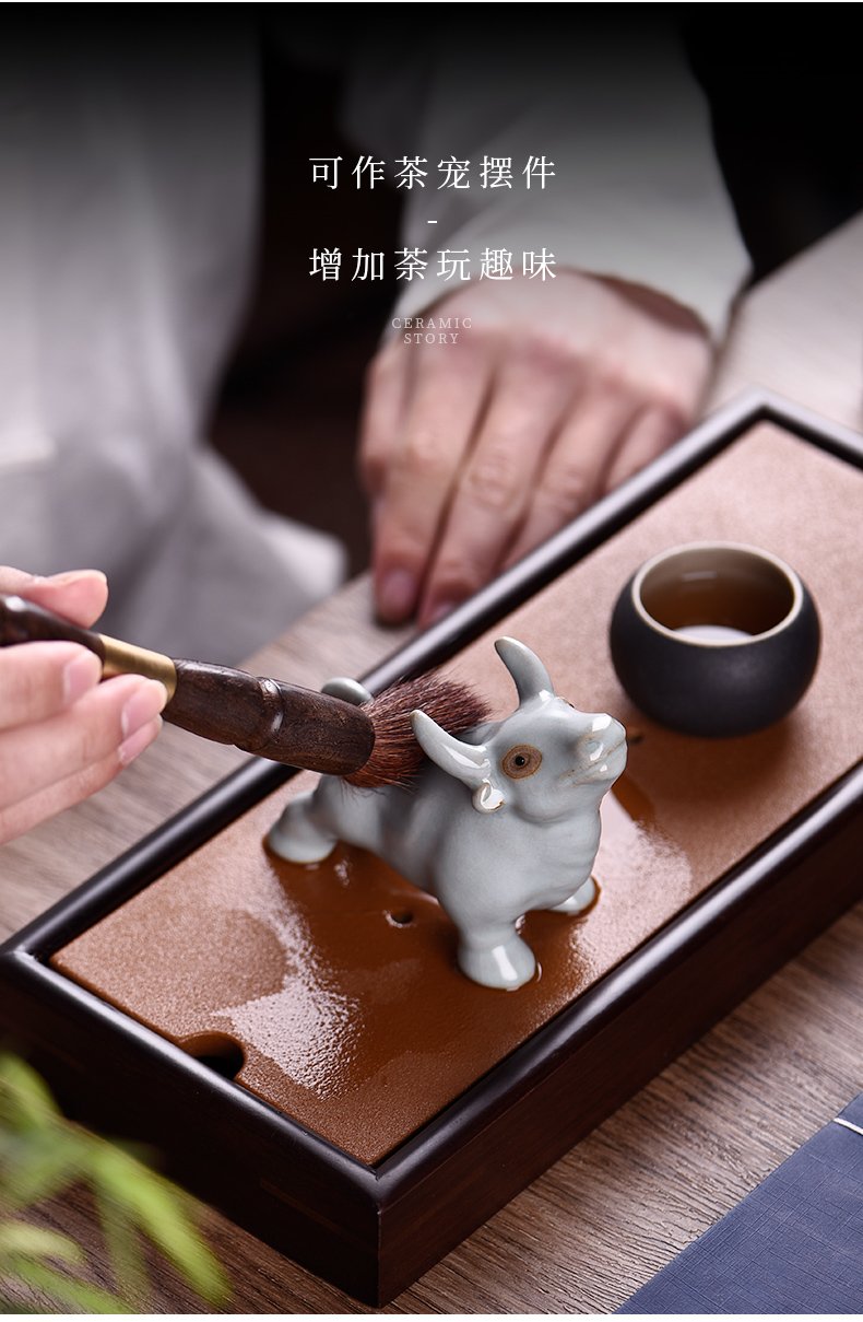 Ceramic tea pet furnishing articles zen tea interest story adorable boutique move tea can keep discoloration in plutus cattle