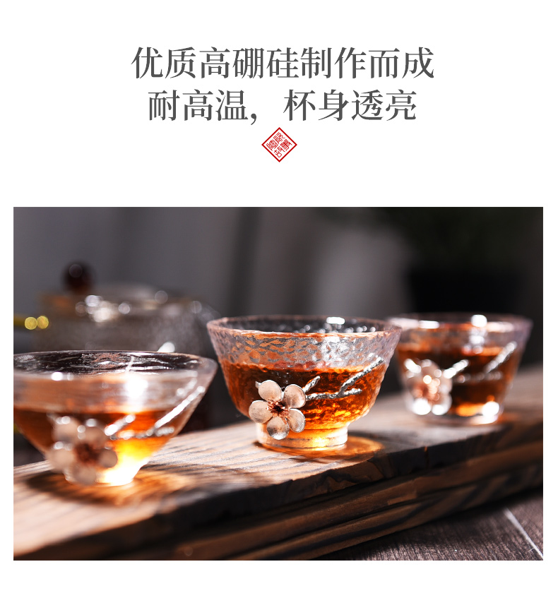 Ceramic story Japanese small hammer glass tea cup masters cup single CPU kung fu tea set hat to curium tin sample tea cup