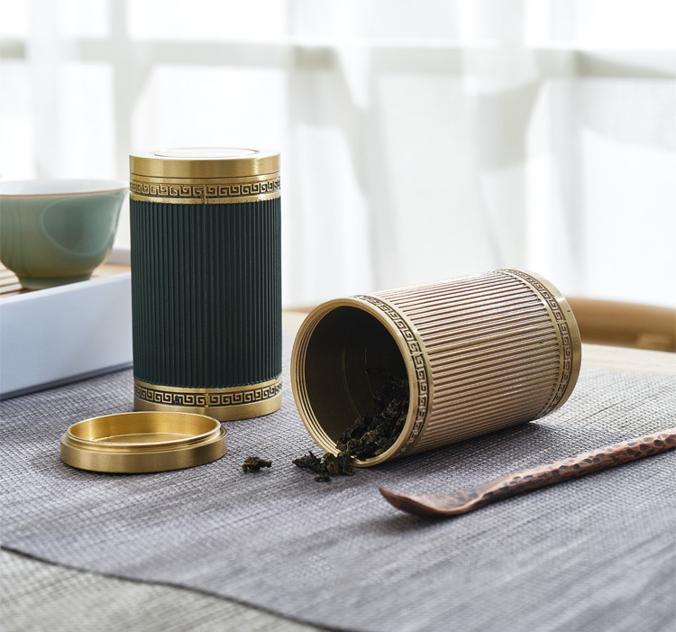 Pure brass ceramic story pu 'er tea pot size seal storage POTS stock POTS kung fu tea accessories