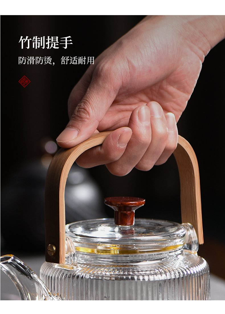Ceramic story cooking pot glass kettle high - temperature household teapot single pot of tea set electric TaoLu boil tea