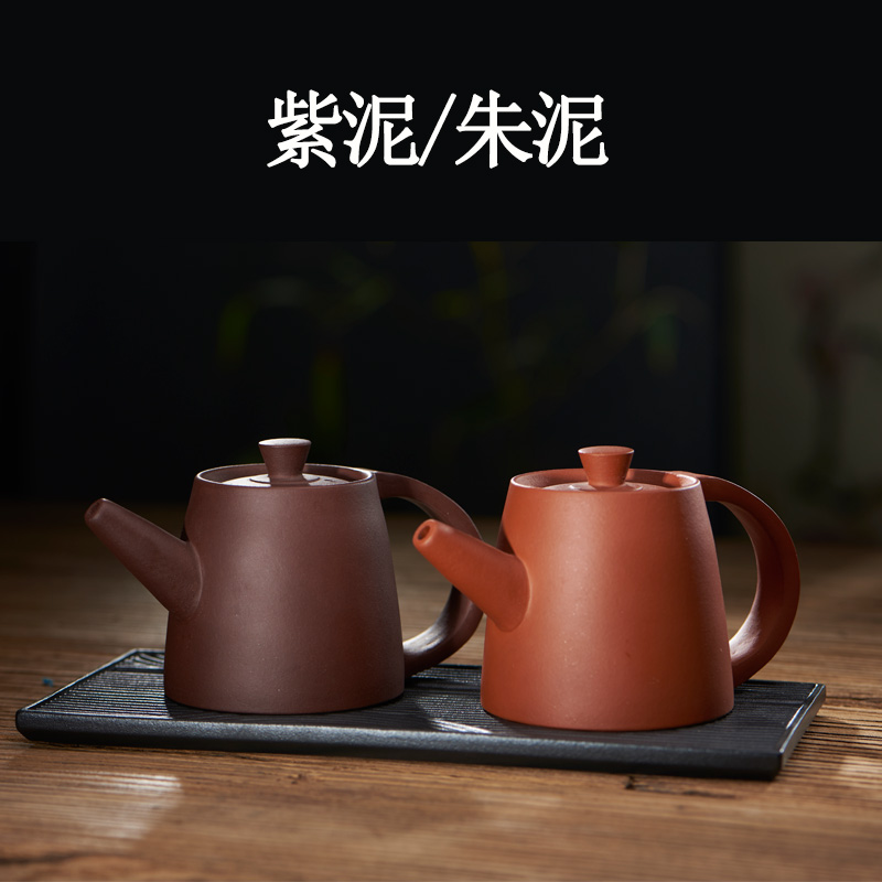 Yixing it kung fu tea set undressed ore old zhu purple clay mud pure manual small household teapot