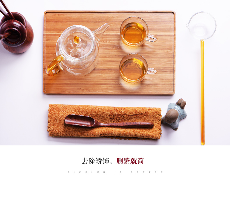 Ceramic story waterproof tea tray rectangle size monolayer saucer dish nanzhu kung fu tea accessories package mail