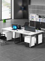 Chongqing Simple Staff Desk Chair Combination Double Computer Screen Staff 4 Peoples Office Works Table Brief About Modern
