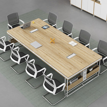 Desk Meeting Table Long Table Industrial Wind Conference Room Talks Small Meeting Table 6 People Brief Modern Day