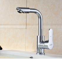 Single rotary basin faucet Two-hole three-hole washbasin basin Hot and cold faucet