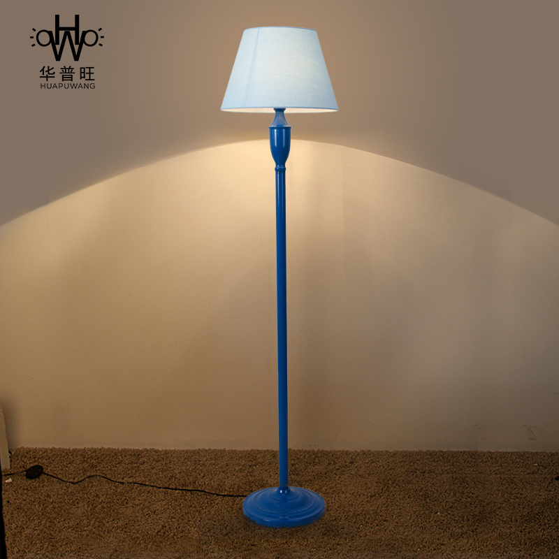 Iron Mediterranean Floor Lamp Luxury Study European Lamp Bedside Living Room Blue Floor Table Lamp Bedroom Lamp