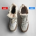Giày cotton nam cộng với nhung ấm dày 2019 mới mùa đông Martin bốt nam Giày đế xuồng Hàn Quốc - Giày ống